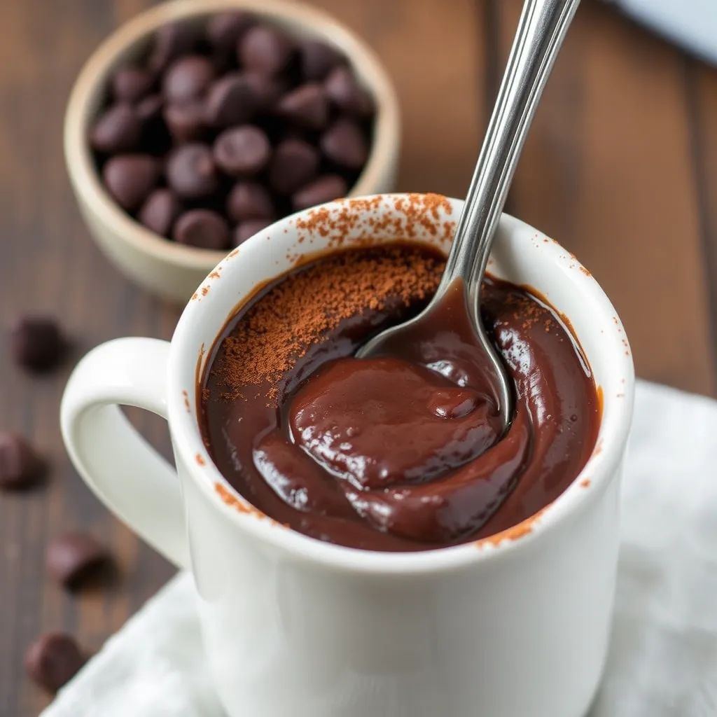 CHOCOLATE PUDDING in a mug recipe