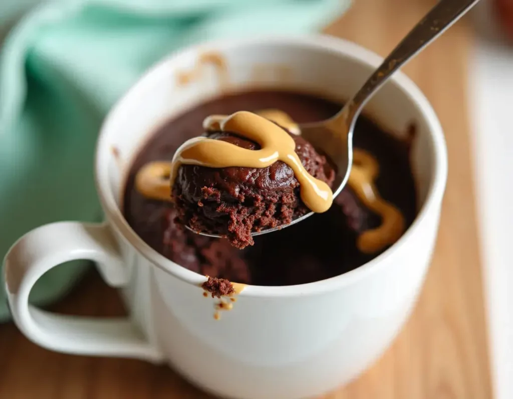 Chocolate Peanut Butter Mug Cake recipe