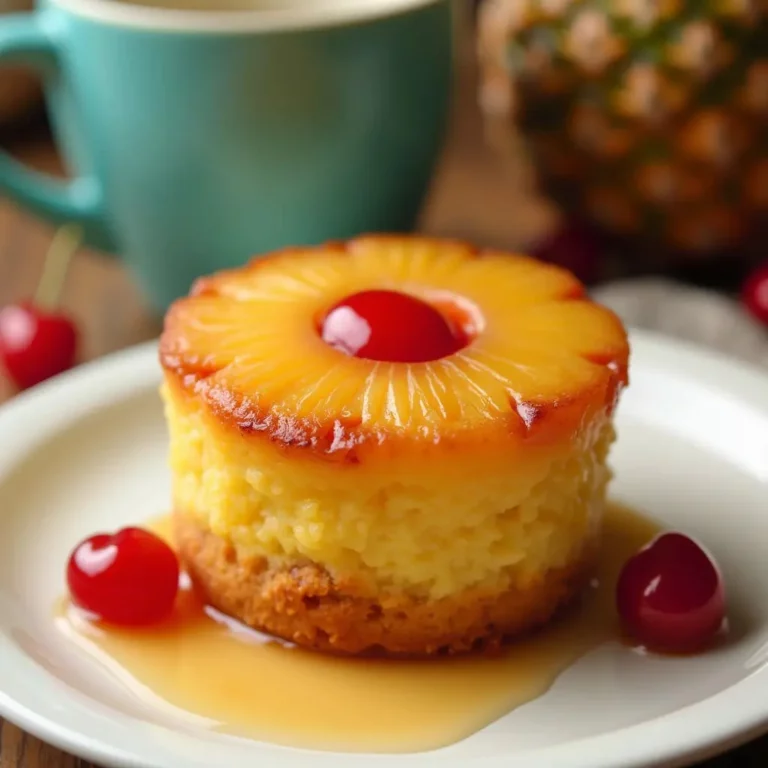 Pineapple Upside Down Mug Cake
