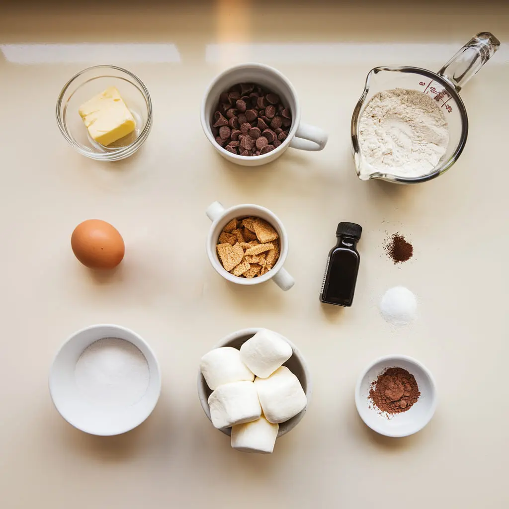 S'mores Mug Cake Recipe Ingredients