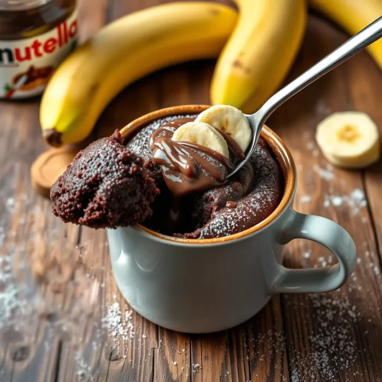 banana Nutella mug cake