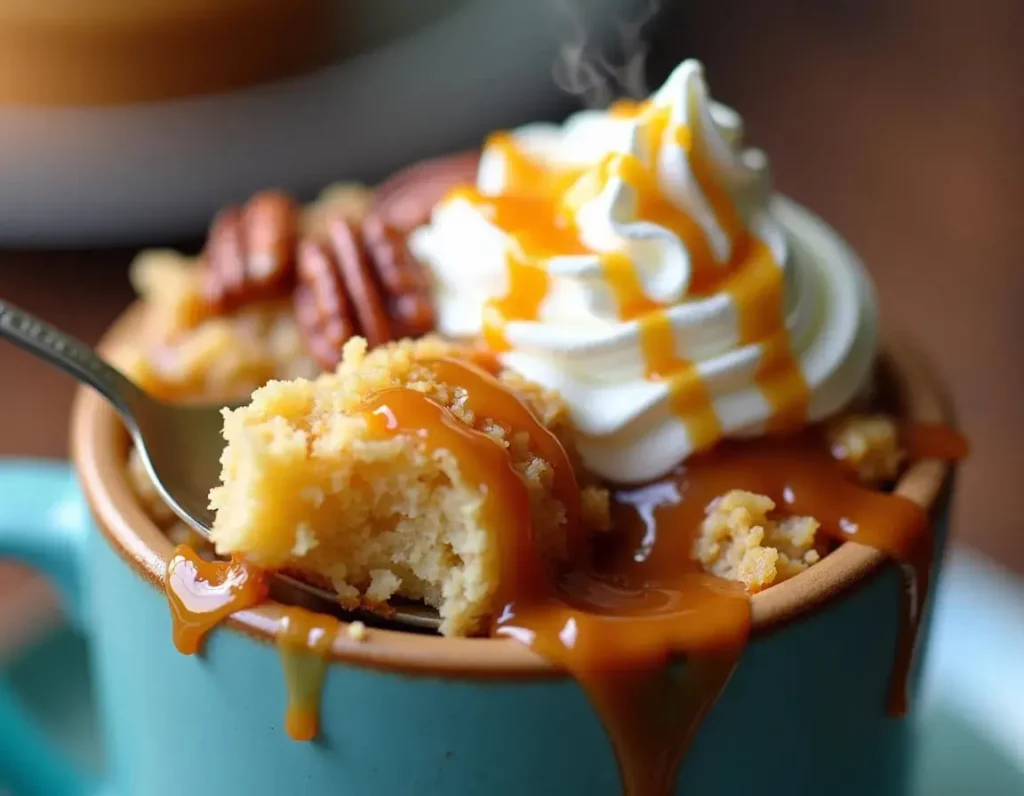 caramel mug cake