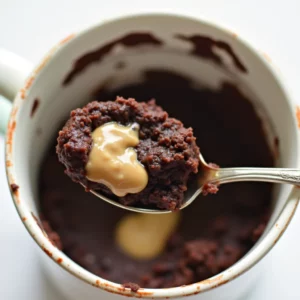 Banana chocolate peanut Butter Mug Cake