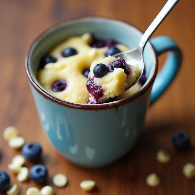 Blueberry White Chocolate Mug Cake