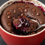 Chocolate Blueberry Jam Mug Cake