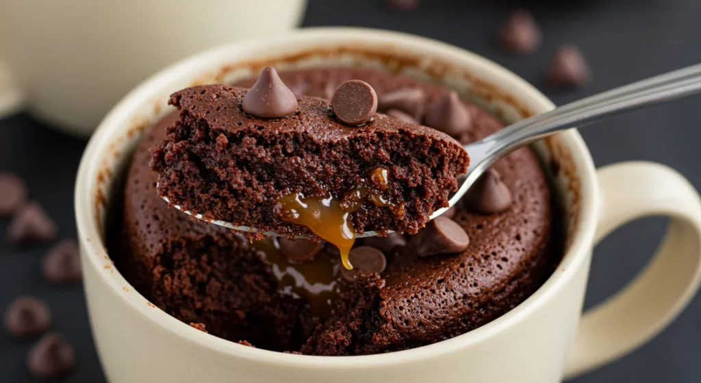 Chocolate Caramel Mug Cake