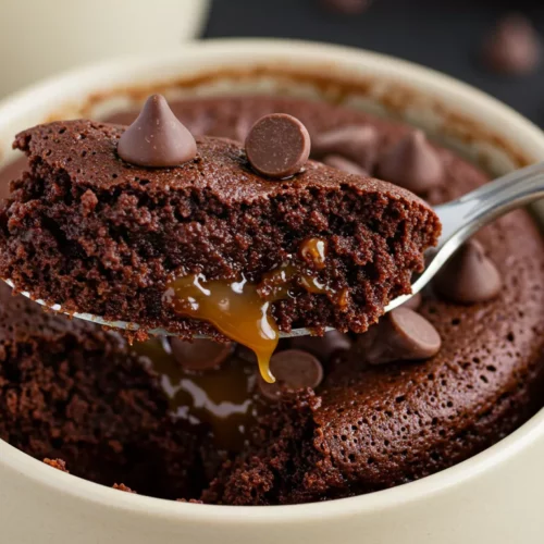 Chocolate Caramel Mug Cake