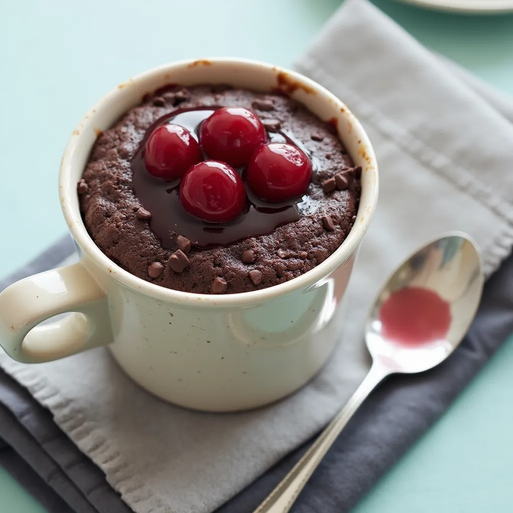 Chocolate Cherry Mug Cake