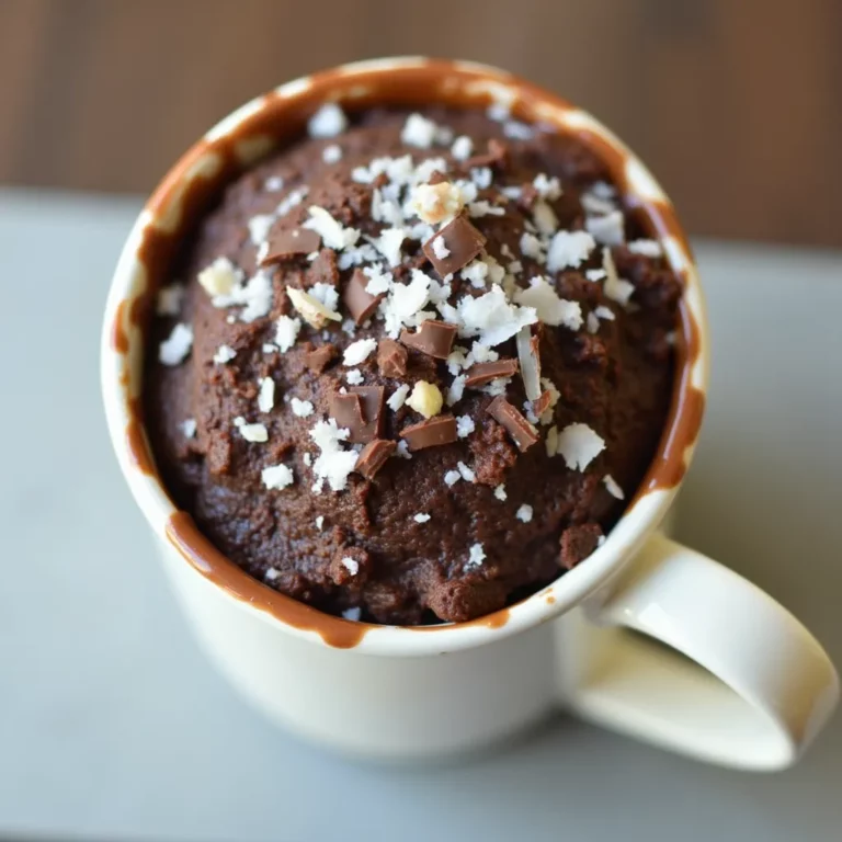 Chocolate Coconut Macaroon Mug Cake