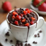 Chocolate Covered Strawberry Mug Cake