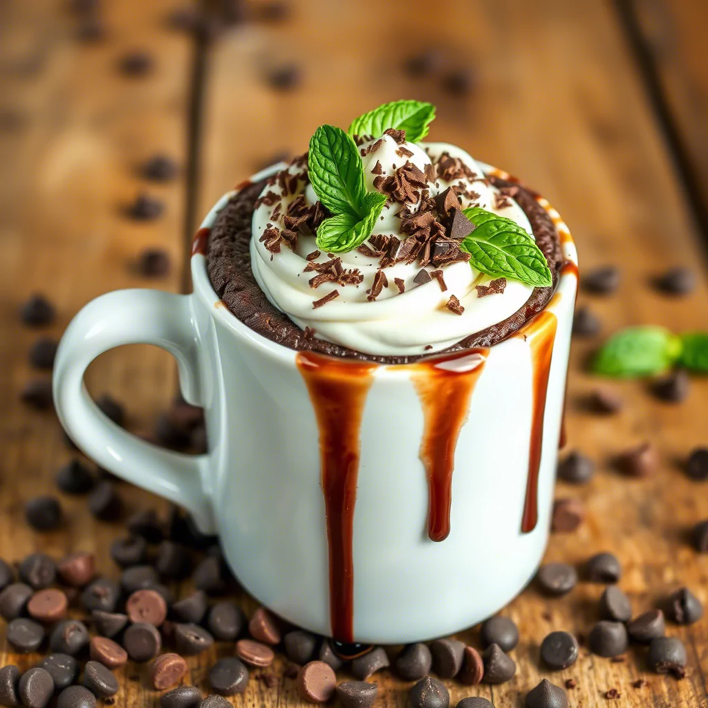 Chocolate Mint Mug Cake