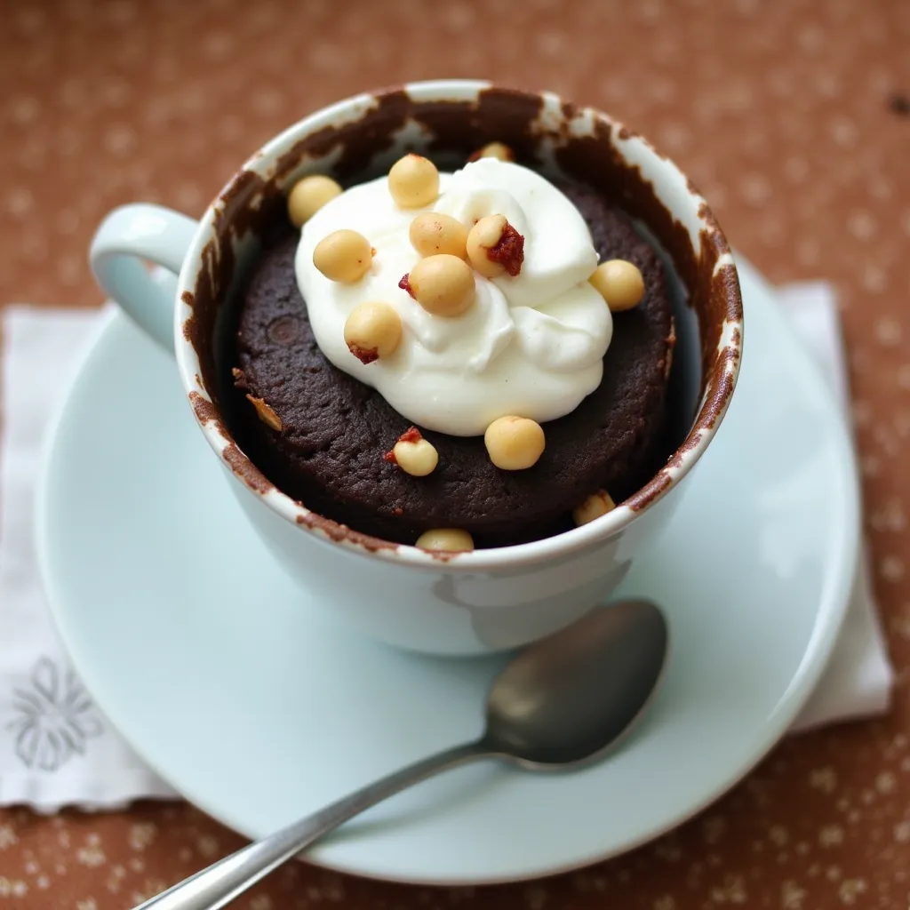 Easy Chocolate Hazelnut Crunch Delight Mug Cake