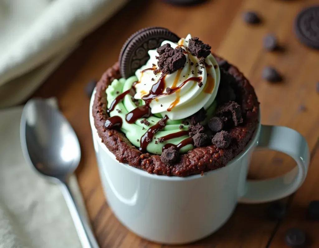 Chocolate Mint Oreo Extravaganza Mug Cake
