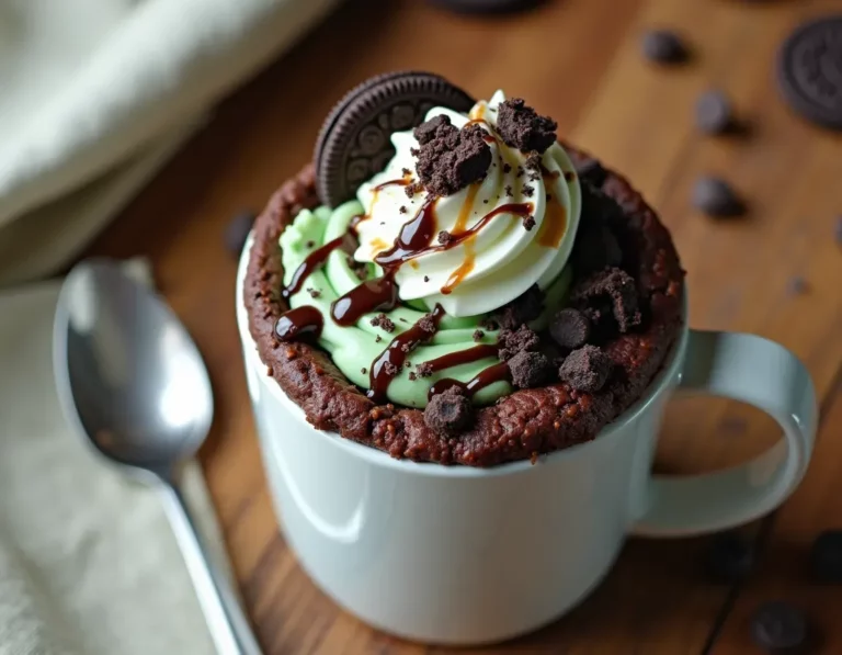 Chocolate Mint Oreo Extravaganza Mug Cake