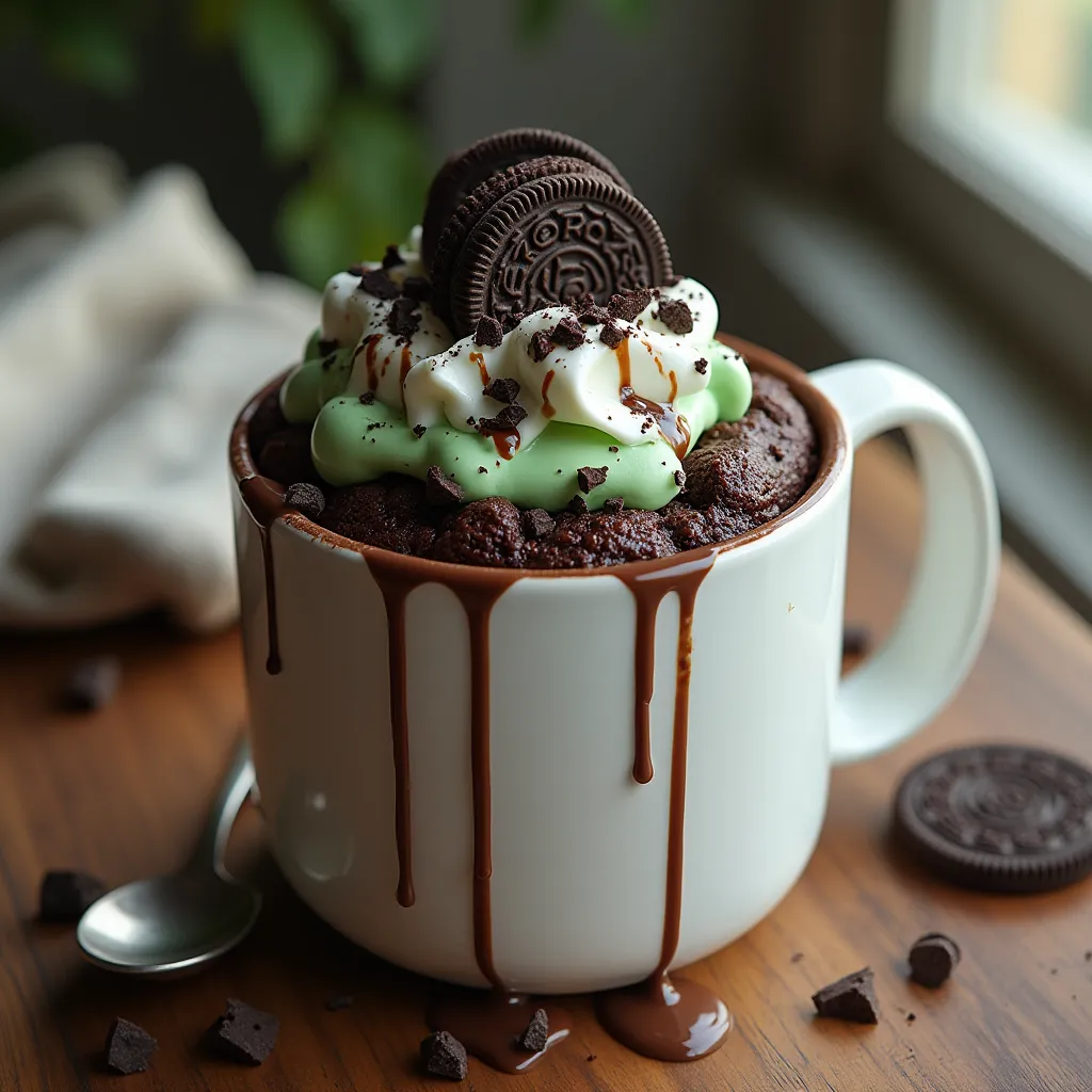 Chocolate Mint Oreo Mug Cake