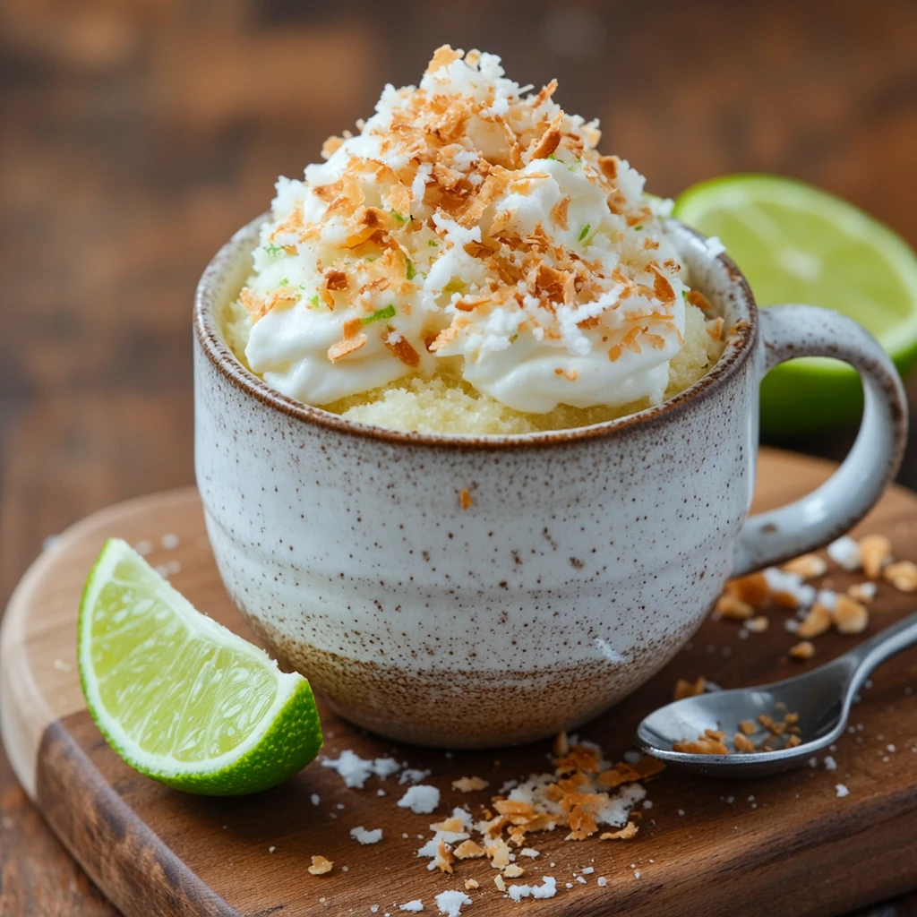 Coconut Lime Mug Cake