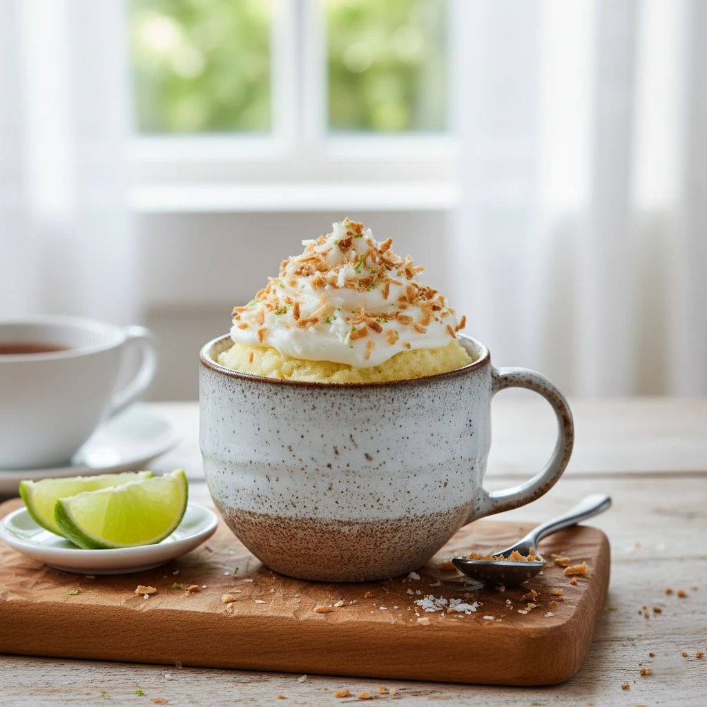 Easy Coconut Lime Mug Cake