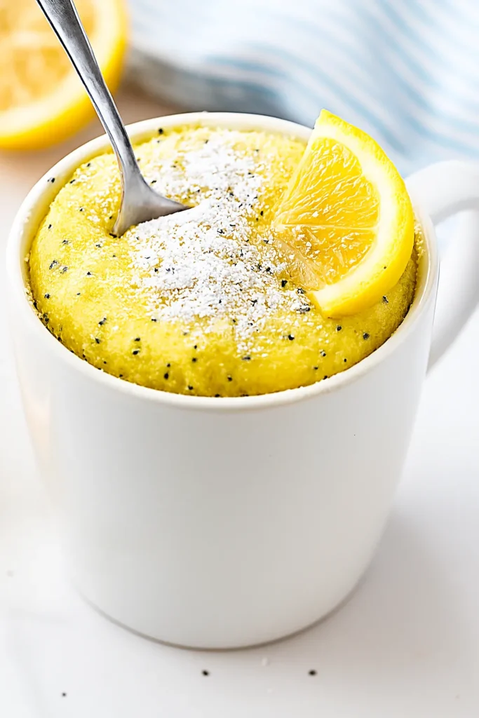 Easy Lemon Poppy Seed Mug Cake