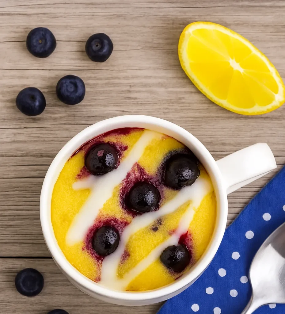 Lemon Blueberry Mug Cake recipe