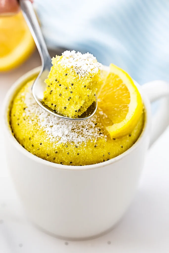 microwave Lemon Poppy Seed Mug Cake