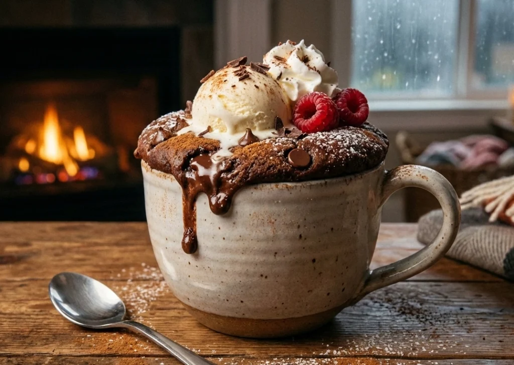 Cinnamon Swirl Chocolate Mug Cake