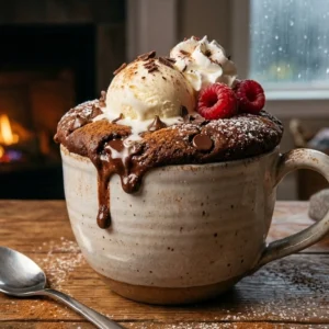 Cinnamon Swirl Chocolate Mug Cake