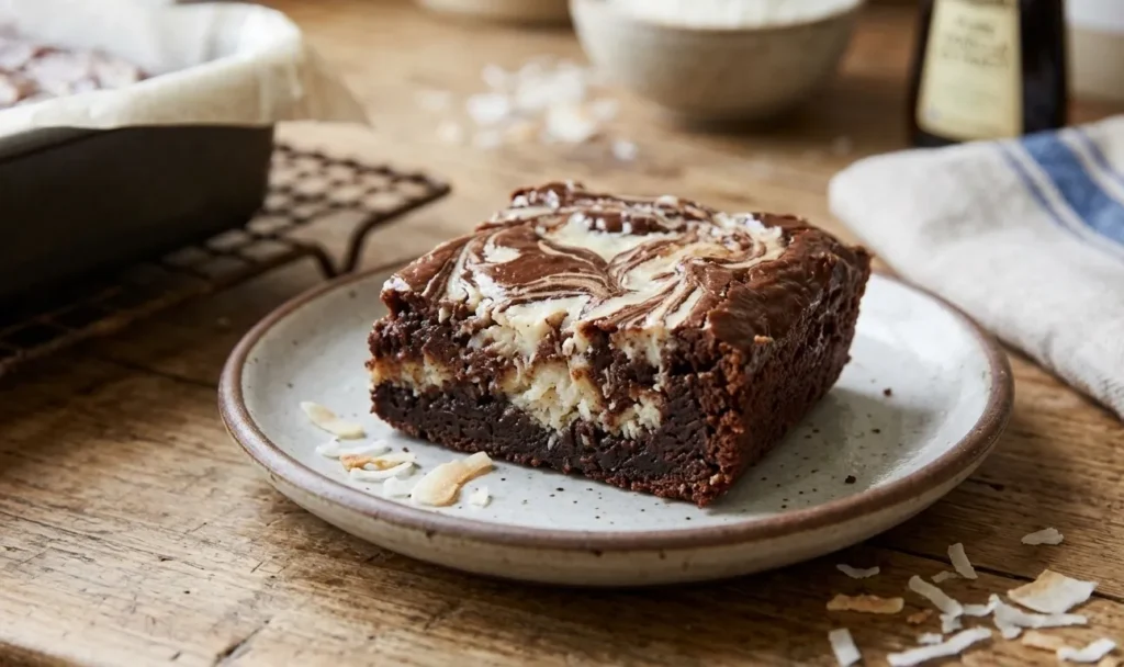 Coconut Swirl Brownie