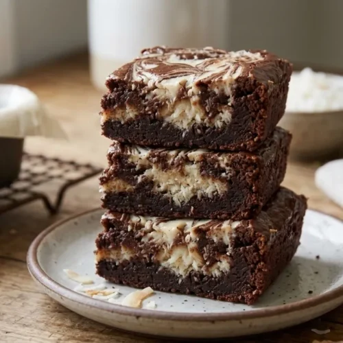 Coconut Swirl Brownies
