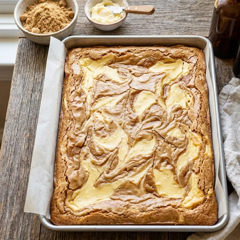 Easy Cream Cheese Swirl Blondies