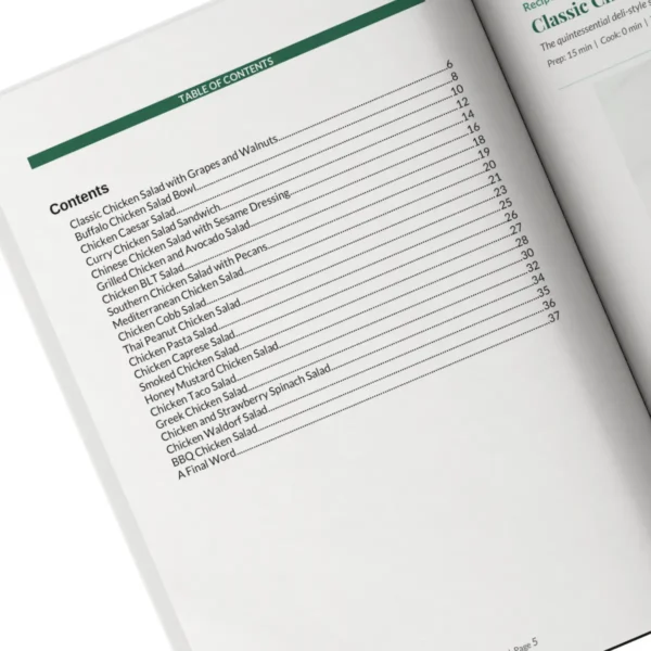 The Complete Chicken Salad Masterclass - ebook contents