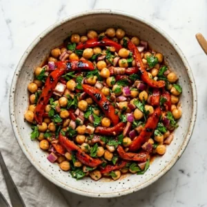 Chickpea and Roasted Pepper Salad
