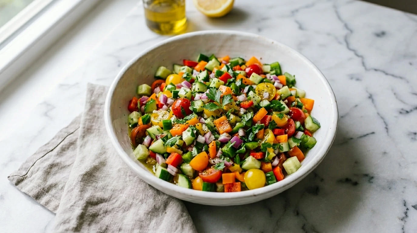 Simple Middle Eastern Chopped Salad