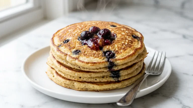 Blueberry Greek Yogurt Pancakes recipe
