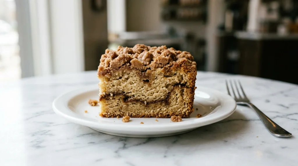 Coffee cake slice