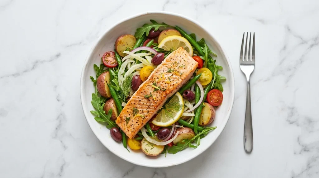 Easy Salmon Kalamata Salad