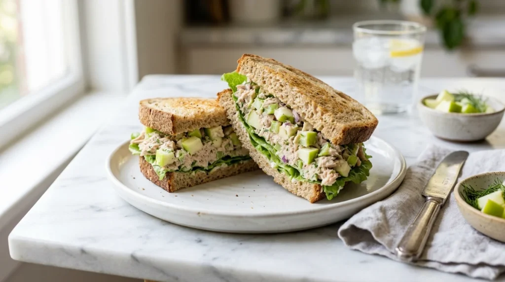 Easy Tuna Apple Salad Sandwich
