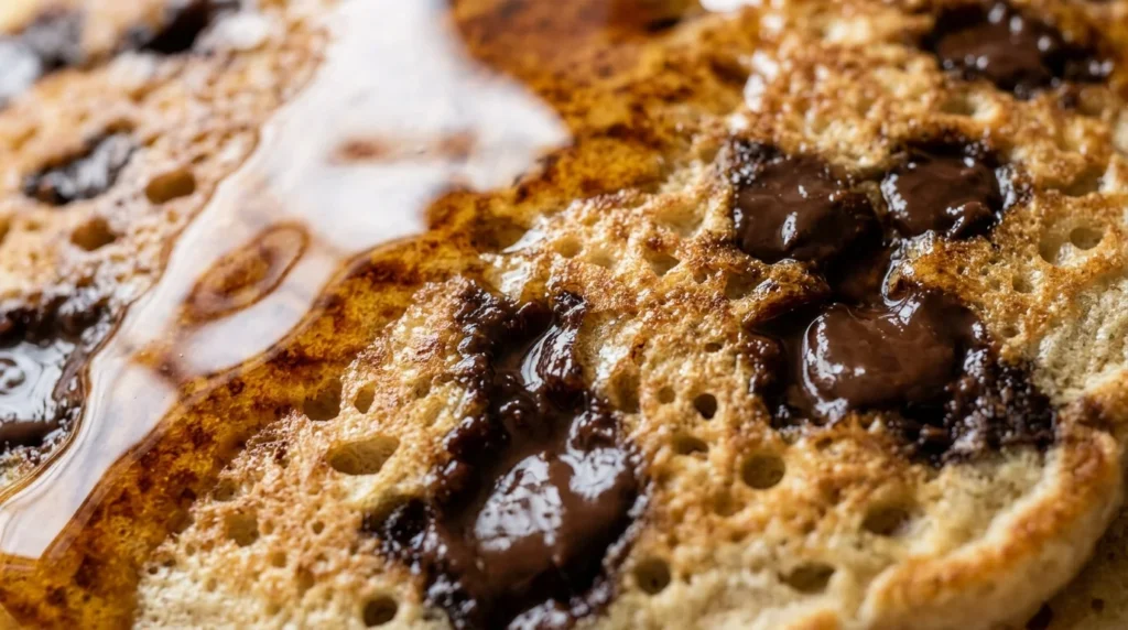Fluffy Peanut Butter Chocolate Chip Pancakes