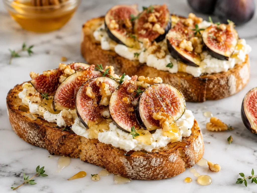 Honeyed Fig and Ricotta Toasts