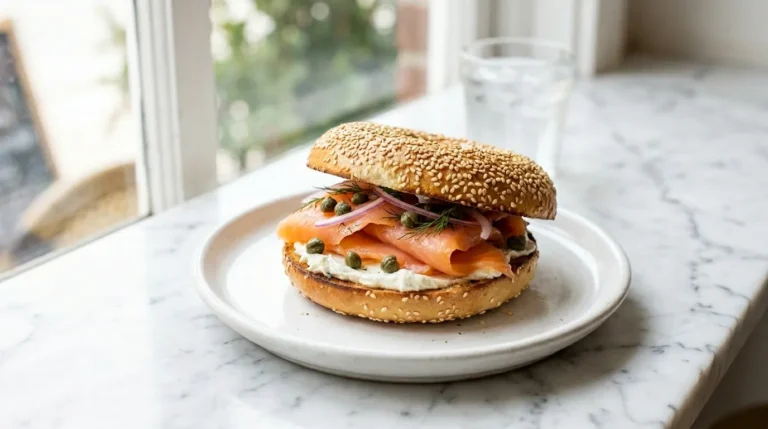 Lox and Cream Cheese Bagel