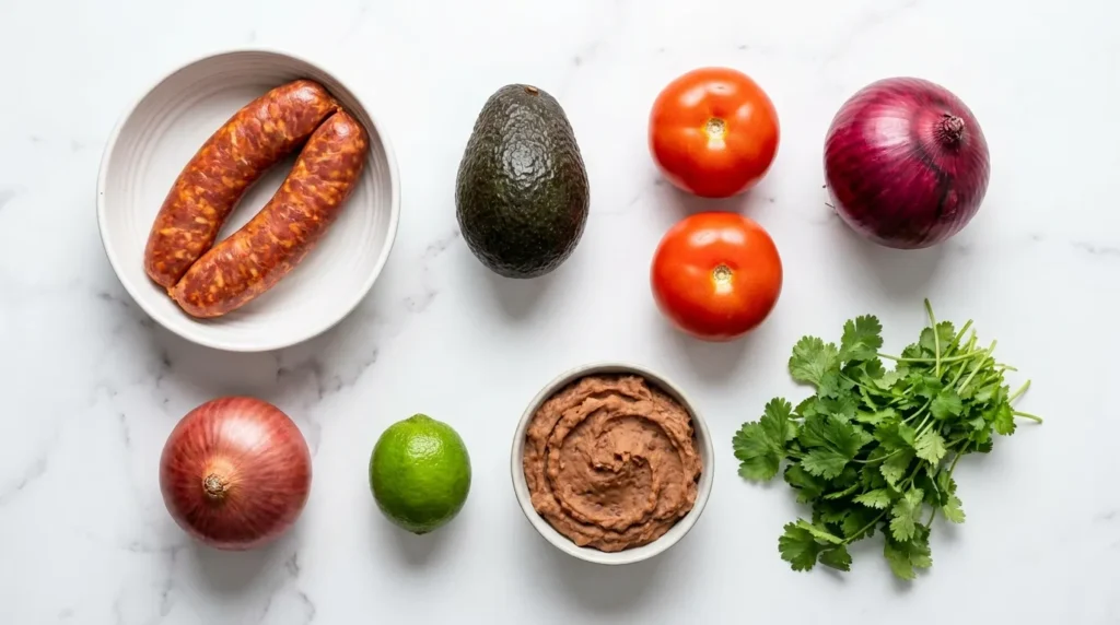 Mexican Torta ingredients