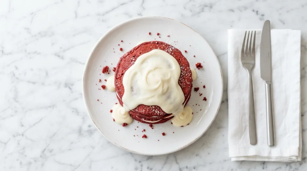 Red Velvet Pancakes with Sweet Cream Cheese Recipe