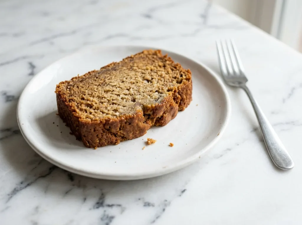 Banana bread on plate