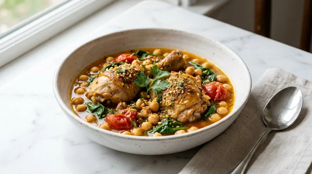 Chicken and Chickpea Tomato Stew