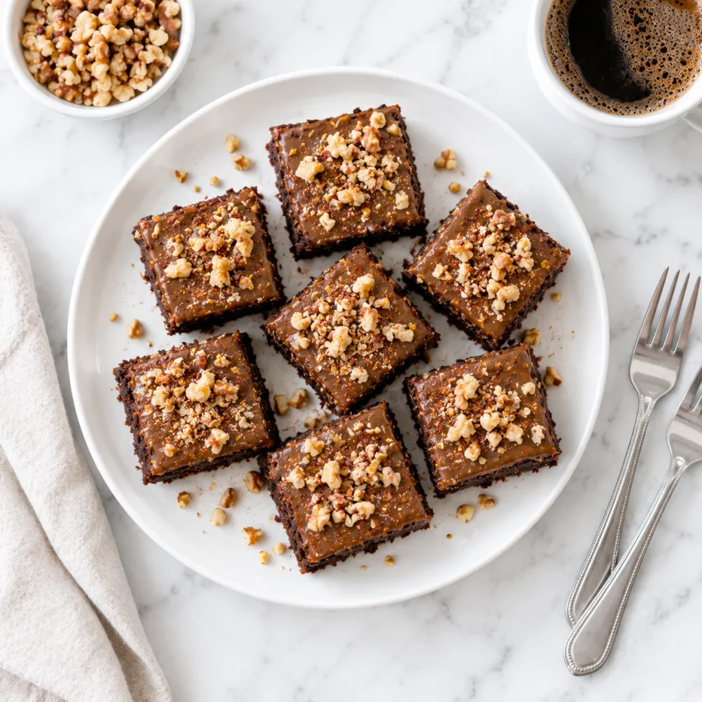 Chocolate Brownies with Coffee and Walnuts