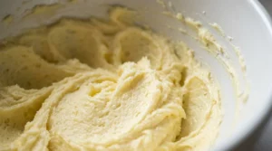Creamed butter and sugar