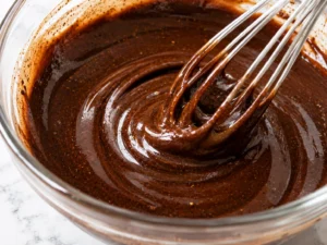 Glossy Chocolate Ganache Stirring