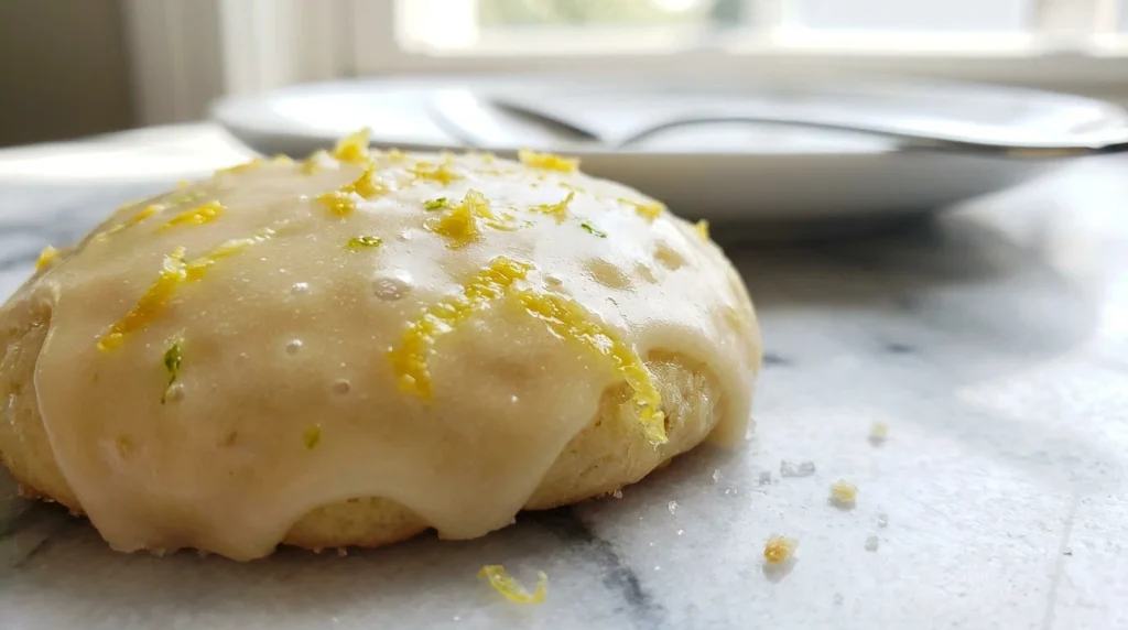 Lemon drop cookie texture closeup