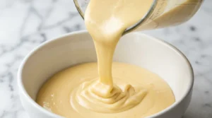 Pouring batter into bowl