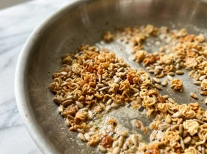Sautéing ramen noodles
