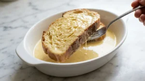 soaked bread slice